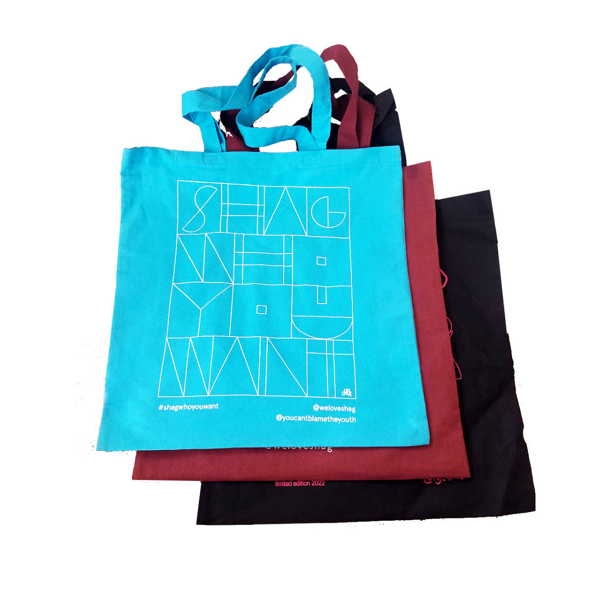 SHAG Tote Bag Shag Who You Want Teal Bag