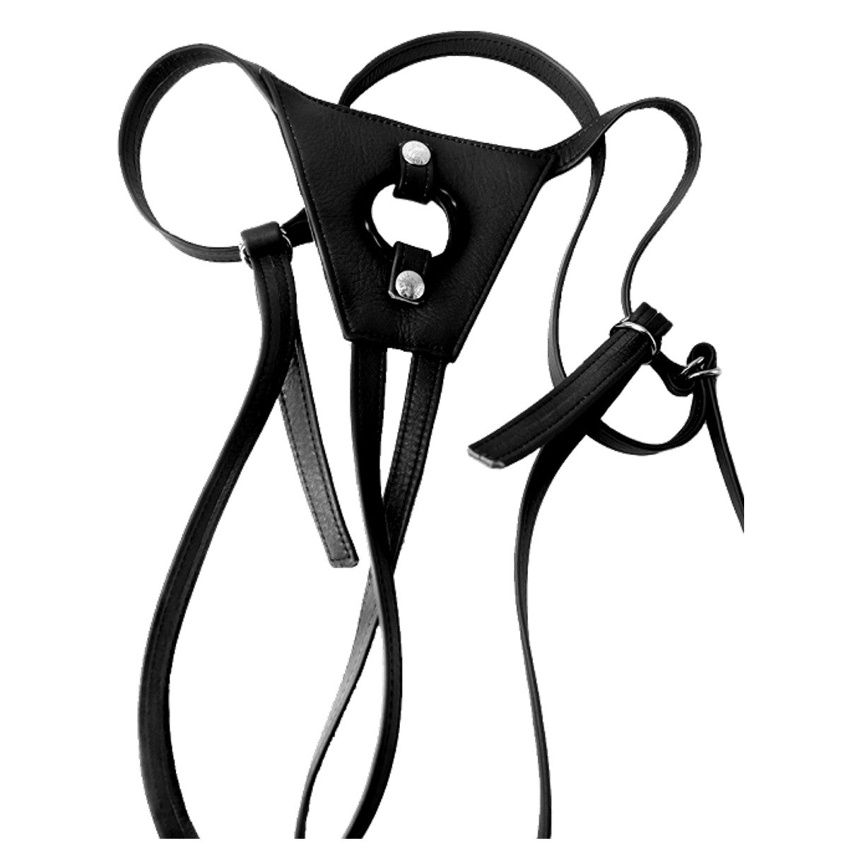 Kookie Leather Stallion Strap-On Harness Black