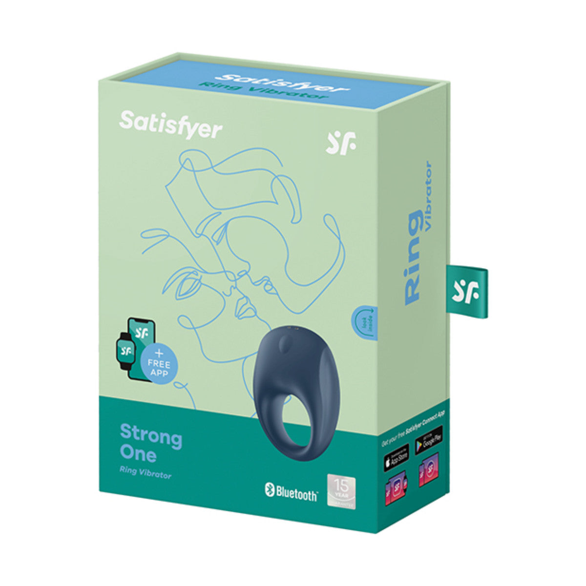 Satisfyer Strong One Rechargeable Silicone Couple's Ring Blue