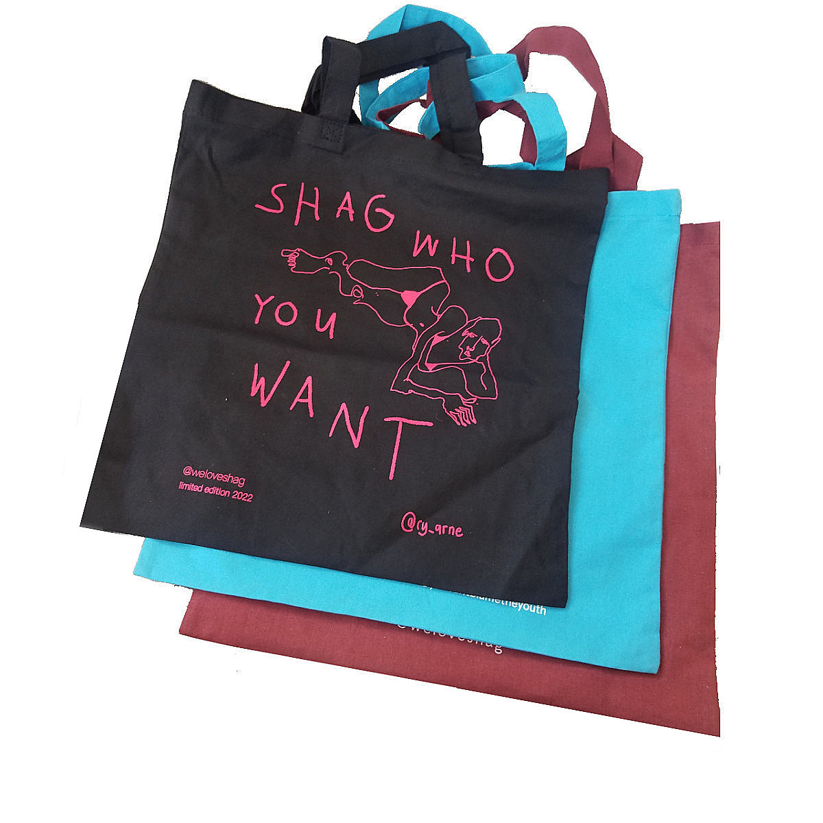 SHAG Tote Bag Shag Who You Want Black Bag