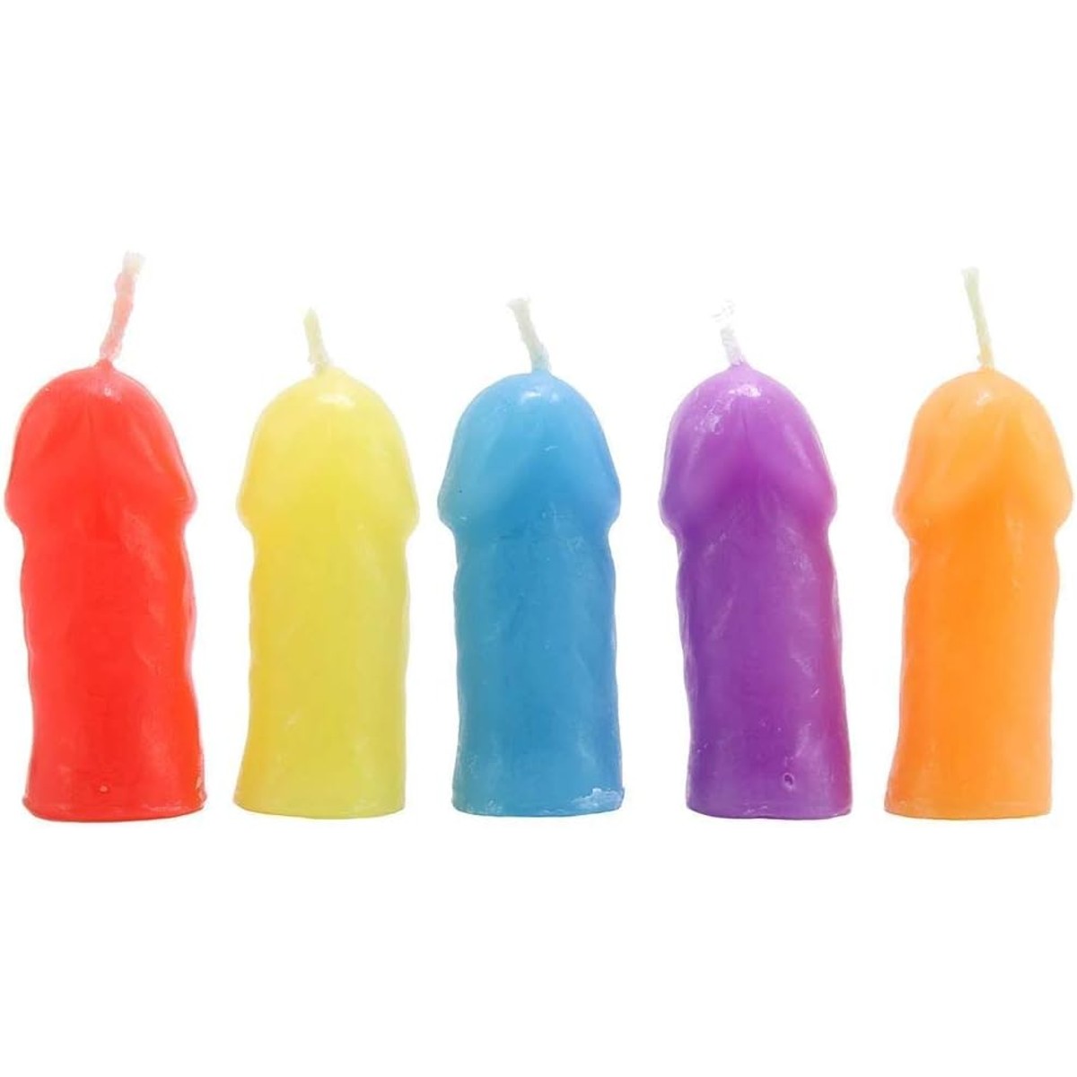 Hott Products Rainbow Pecker Party Candles 5PK