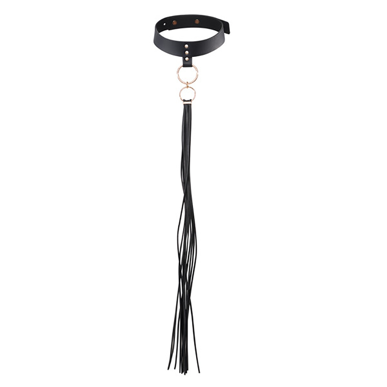 Let your partner gently pull you around, or tease them with this collar’s soft tassel fringe -- your choice.