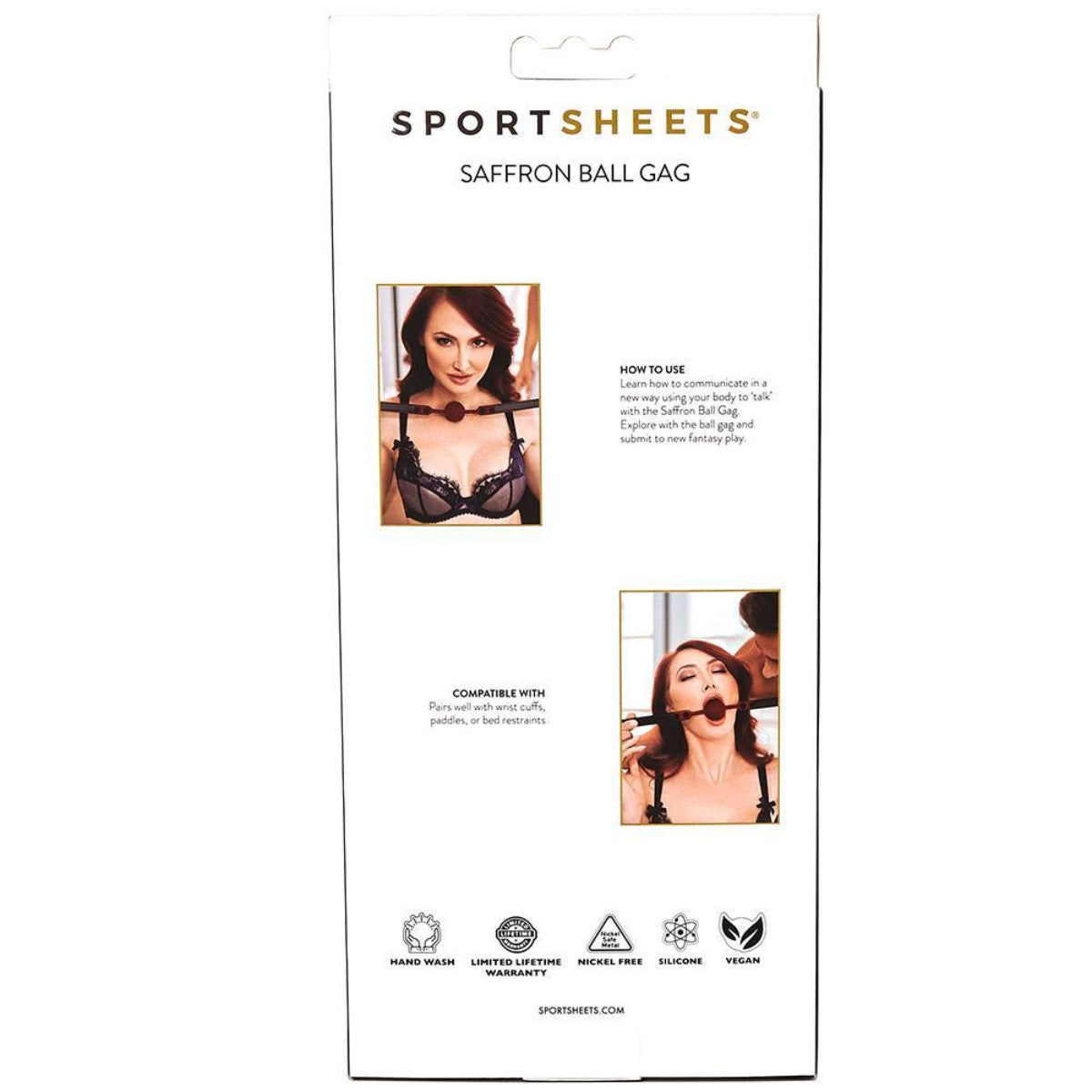Sportsheets Saffron Silicone Ball Gag Red