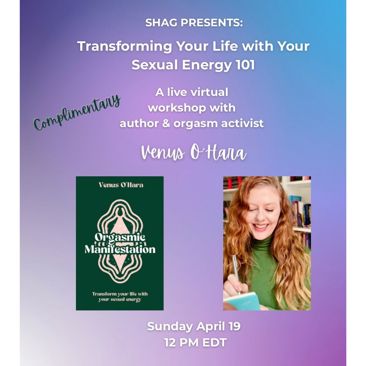 Transforming Your Life with Sexual Energy - FREE Workshop: Sun April 19, 12pm