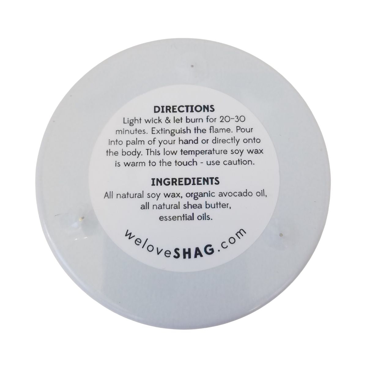 SHAG Massage Candle Frankincense & Mint  8oz